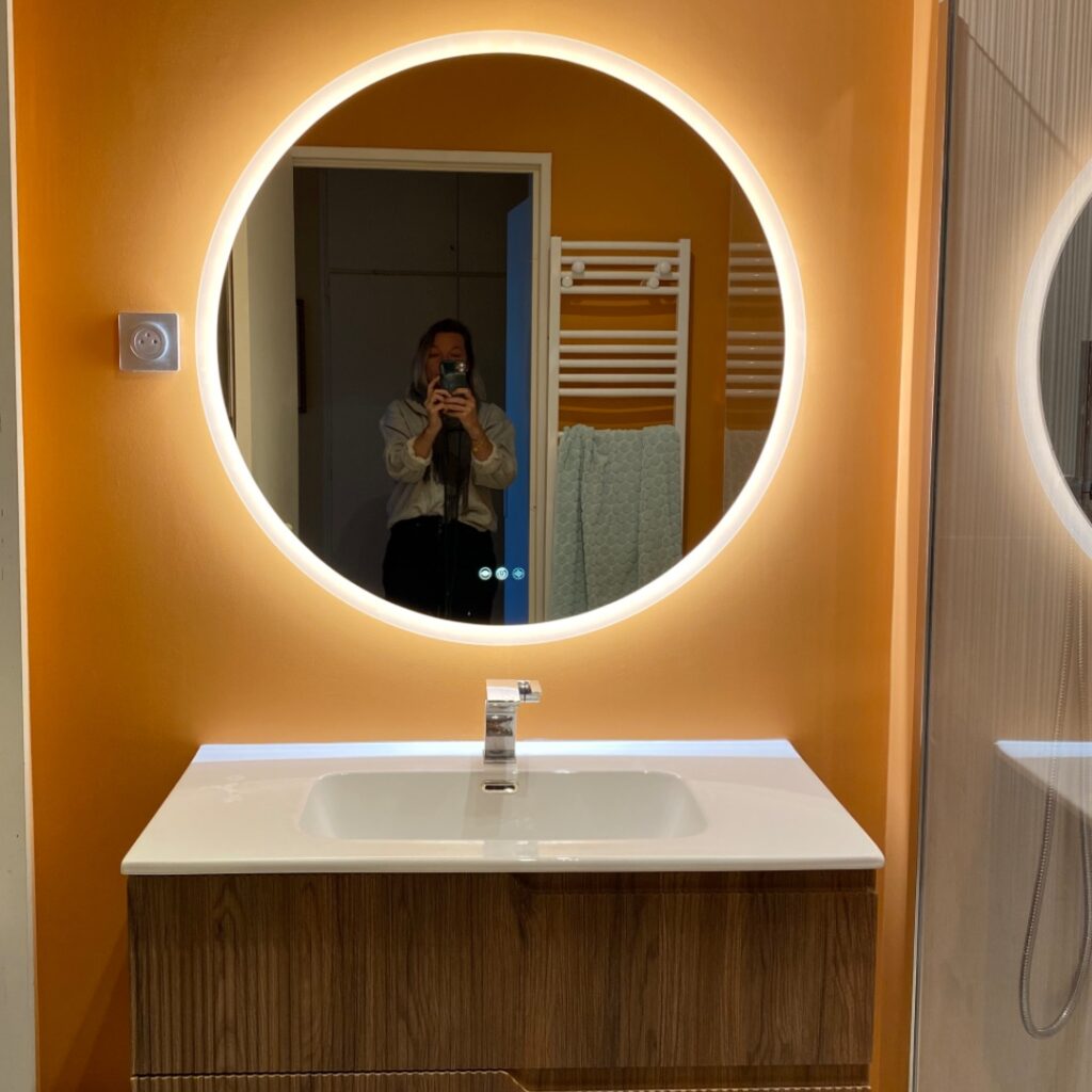 salle de bain bathroom rénovation couleur moderne